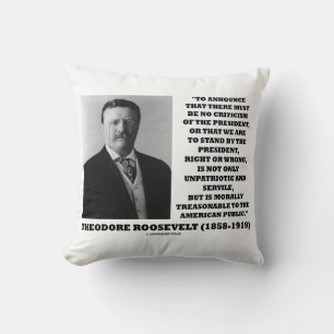 Theodore Roosevelt Treasonable American Public Kissen