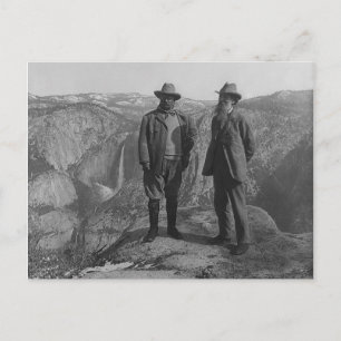 Theodore Roosevelt und John Muir am Glacier Point Postkarte