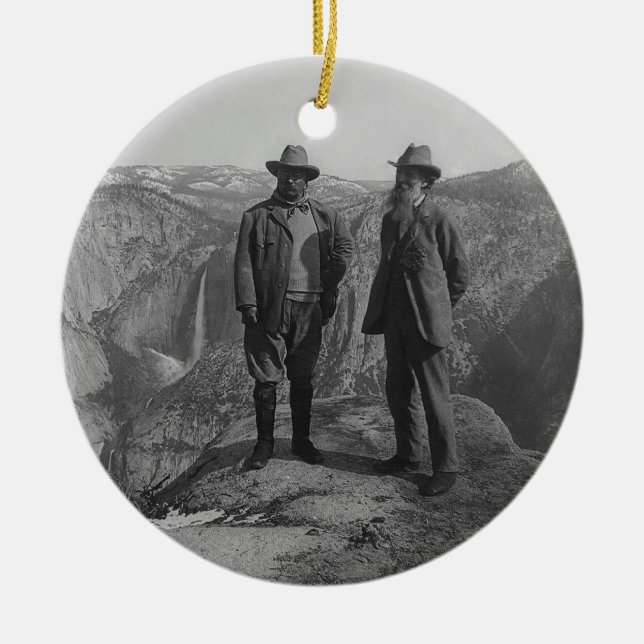 Theodore Roosevelt und John Muir im Keramik Ornament (Vorne)