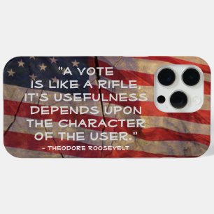 Theodore Roosevelt Wahlquote US-Flagge Case-Mate iPhone Hülle