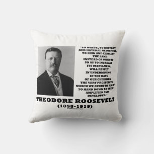Theodore Roosevelt Waste Zerstörung natürlicher Re Kissen