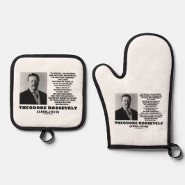Theodore Roosevelt Waste Zerstörung natürlicher Re Ofenhandschuh & Topflappen-Set