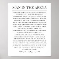 Theodore Roosevelt Zitat vom Mann in der Arena