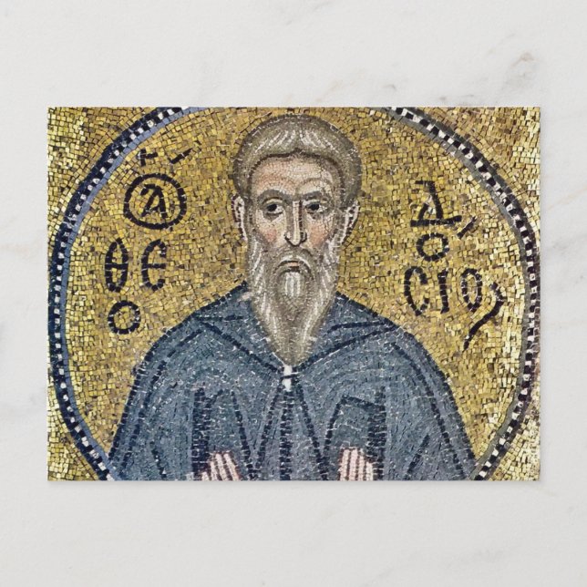 Theodosius das byzantinische Mosaikikon Postkarte (Vorderseite)