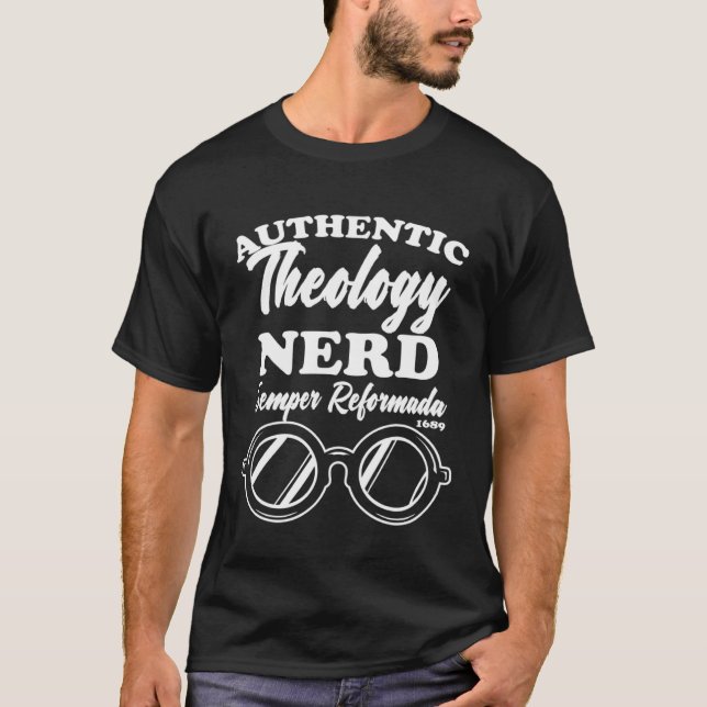 Theologie Nerd 1689 Reformiert Christliches Semina T-Shirt (Vorderseite)