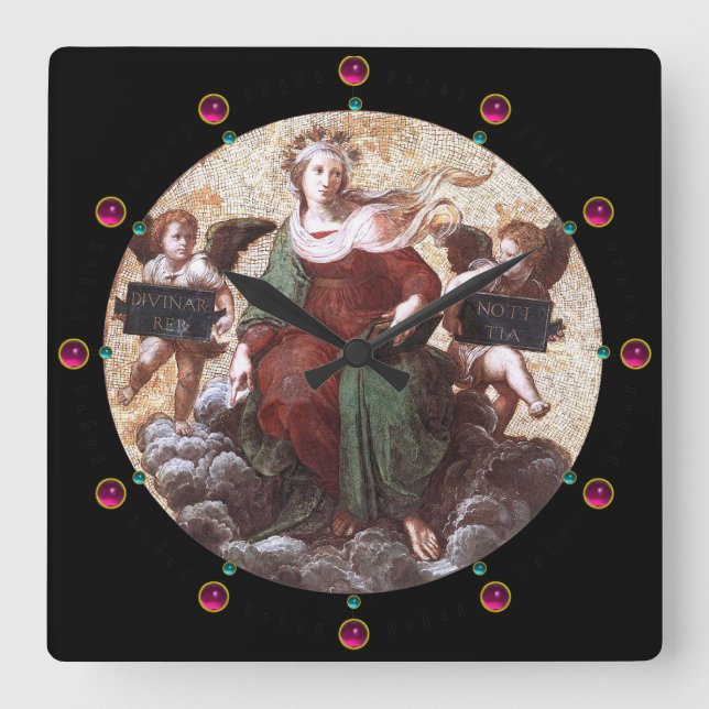 THEOLOGIE QUADRATISCHE WANDUHR (Vorderseite)