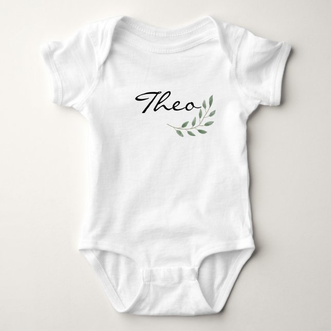 Theoname offenbaren Kleidung Naturleaf botanische Baby Strampler (Vorderseite)