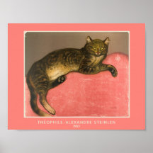 Théophile-Alexandre Steinlen, Katze auf einem Kiss