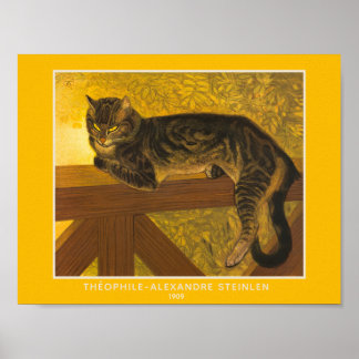 Théophile-Alexandre Steinlen, Katze auf einer Ball Poster