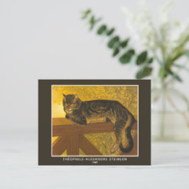 Théophile-Alexandre Steinlen, Katze auf einer Ball Postkarte