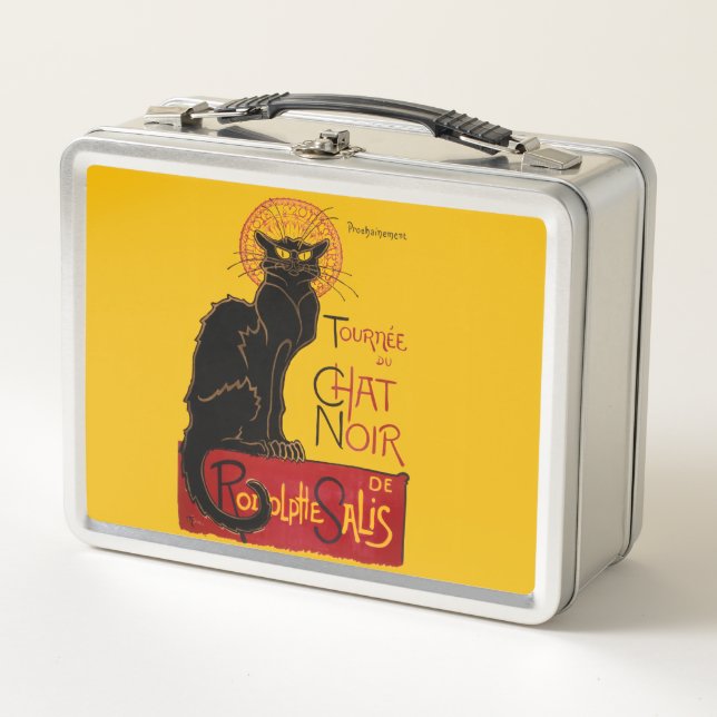 Theophile Steinlen - Le Chat Noir Vintag Metall Brotdose (Vorderseite)