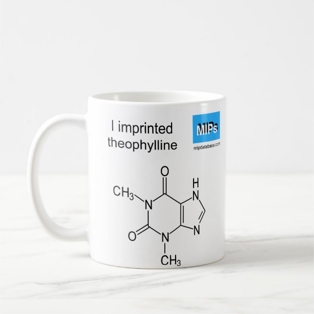 Theophyllin-Template-Tasse Kaffeetasse (Links)