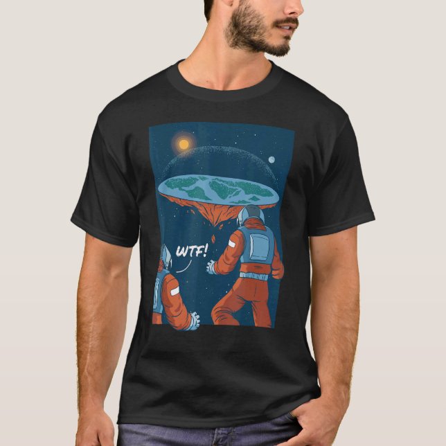Theoretiker oder Theoretiker der flachen Erde im S T-Shirt (Vorderseite)