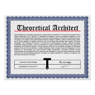 Theoretischer Architekt Poster