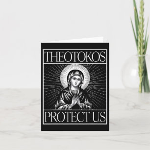 Theotokos beschütze uns Orthodoxe christliche Heil Karte
