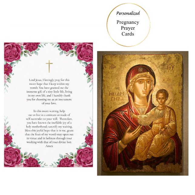 Theotokos et la carte de prière de la grossesse en (Créateur téléchargé)