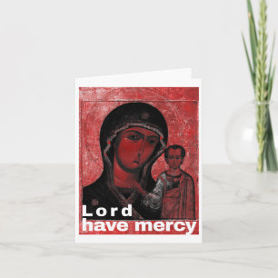 Theotokos Icon Lord haben Gnade Sticker Karte