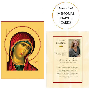 Theotokos Orthodoxe Christliche Beerdigungskarte Platzkarte
