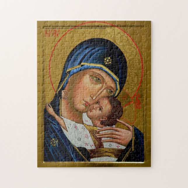 Theotokos und Christ Child Orthodox Christliches S (Vertikal)