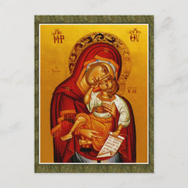 Theotokos und Christ Child Orthodox Christliches S Postkarte