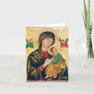 Theotokos und Christus-Kind Gedenkfoto Dankeskarte