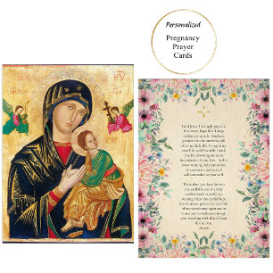Theotokos und Christus-Kind Schwangerschafts-Gebet Platzkarte