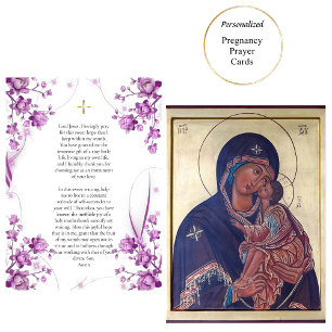 Theotokos und die Gebetskarte Christi Kind Platzkarte