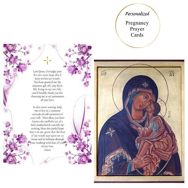 Theotokos und die Gebetskarte Christi Kind Platzkarte (Von Creator hochgeladen)