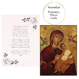 Theotokos und die Gebetskarte Christi Kind Platzkarte