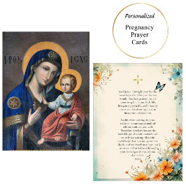 Theotokos und die Gebetskarte Christi Platzkarte