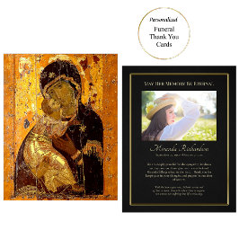 Theotokos von Wladimir Orthodox Christlicher Beerd Dankeskarte