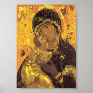 Theotokos von Wladimir Poster
