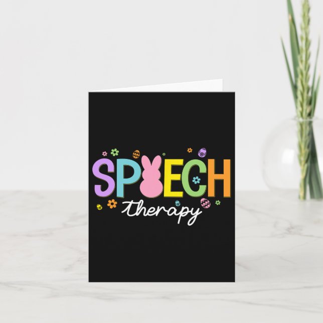 Thera Bunny Speech Therapist Ostertagssprecherin Karte (Vorderseite)