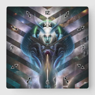 Thera Ethereal Königin von Galaxy Wall Uhr