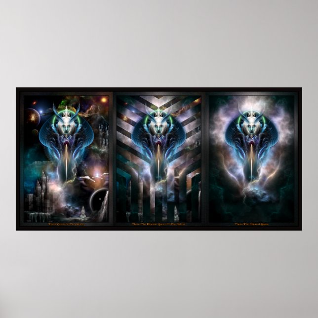 Thera Queen Fraktal Trilogy 2XFrame Poster (Vorne)