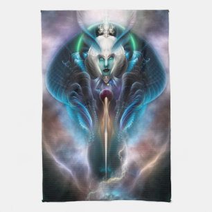 Thera The Ethereal Queen Geschirrtuch