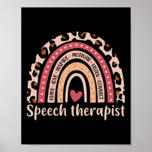 Therapeut 100. Tag der Schulsprache Therapie Rainb Poster