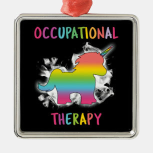 Therapeut des Beschäftigungstherapie-Einhorn-OT Ornament Aus Metall