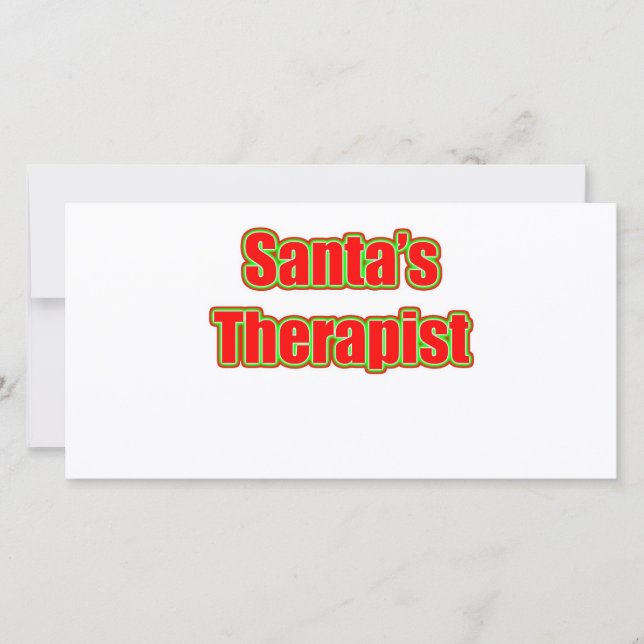 Therapeut des Weihnachtsmanns Feiertagskarte (Vorderseite)
