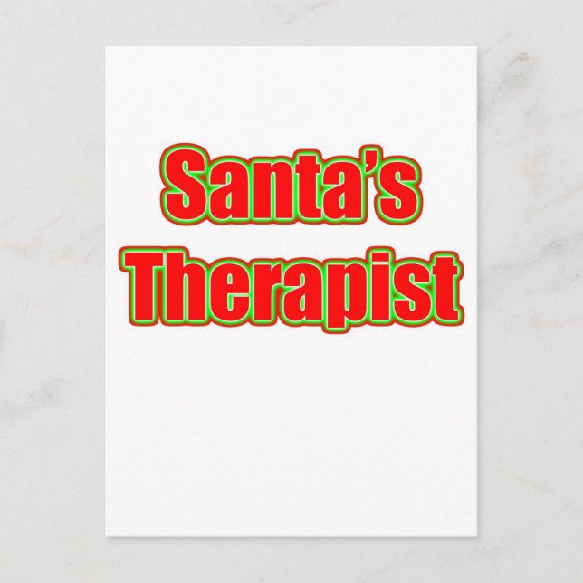 Therapeut des Weihnachtsmanns Feiertagspostkarte (Vorderseite)