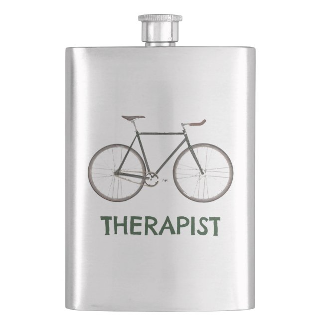 Therapeut Fahrrad Flachmann (Vorderseite)