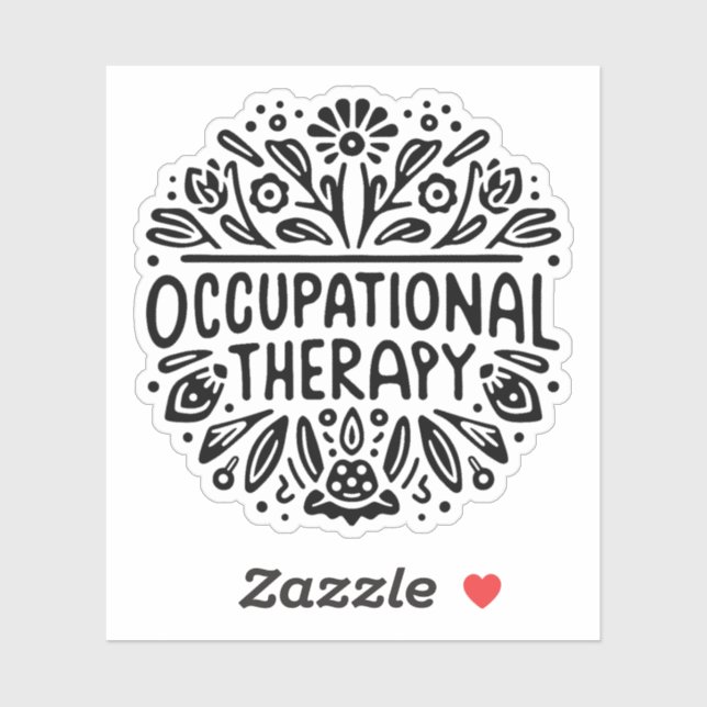 Therapeut für Arbeitstherapie Aufkleber (Blatt)