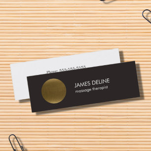 Therapeut für Minimalistische Kupferzirkelmassage Mini Visitenkarte