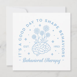 Therapeut für Verhaltenstherapie mit Blumenblauer 