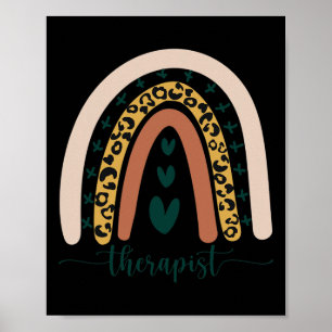 Therapeut Mental Health Awareness Rainbo Poster