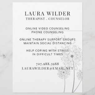 Therapeut online oder per Flyer