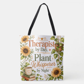 Therapeut Pflanzenflüsterer, Sonnenblumen Tasche
