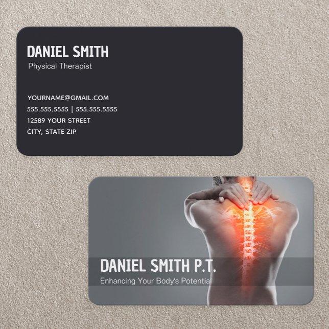 Therapeut Physikalische Therapie Visitenkarte (Therapist Physical Therapy Business Cards)
