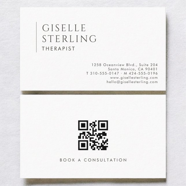 Therapeut QR-Code modern und professionell Visitenkarte (Von Creator hochgeladen)
