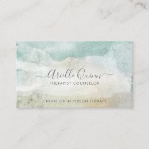 Therapeut Serene Abstrakt Watercolor Visitenkarte